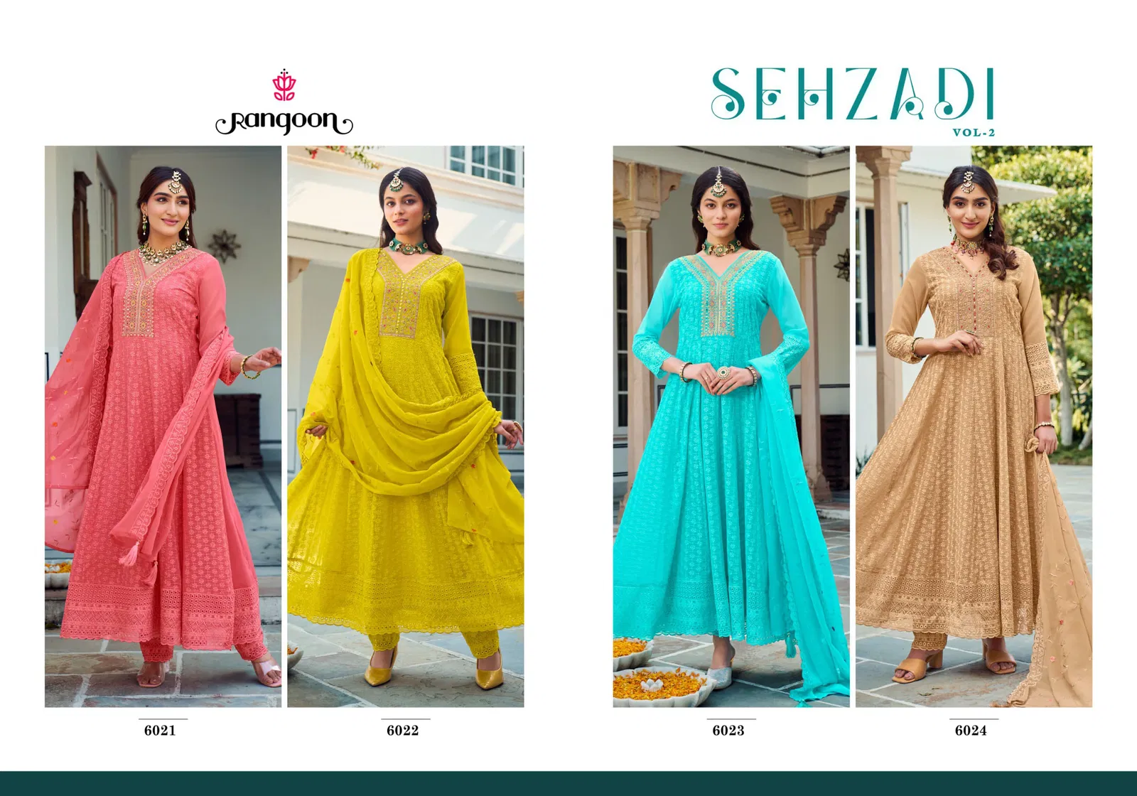 Sehzadi Vol 2 By Rangoon Anarkali Readymade Suits Exporters In India